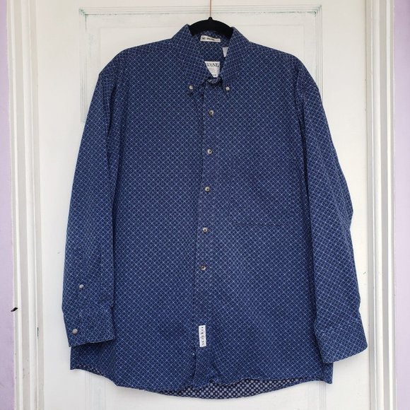 Savane Deep Dye Men's Large Long Sleeve Button Down Casual Shirt No Wrinkles - Picture 1 of 12
